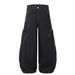 Scimitar Jeans Niche Leopard Print Patchwork Irregular Pocket Design Loose Wide-Leg Long Men's Cargo Pants_mkmklike.com