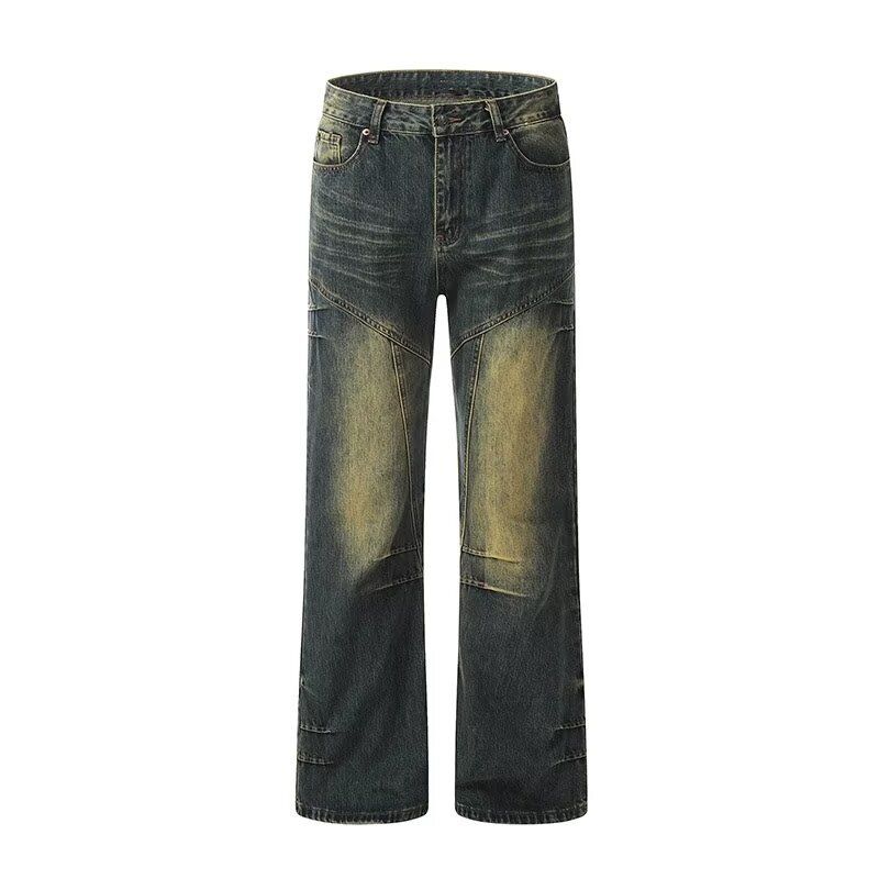 Men's Clothing Loose Spring And Autumn Distressed Heavy High Street Vibe Multi Pocket Functional Overalls_mkmklike.com