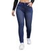 Women's Clothing Women's Fleece Lined Skinny Jeans Autumn Winter Elastic High Waist Slim Fit Denim Pants For Formal & Casual_mkmklike.com