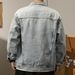 Men's Clothing Plus Size Men's Autumn New Trend Hole Embroidery Denim Jacket Coat Plus Size_mkmklike.com