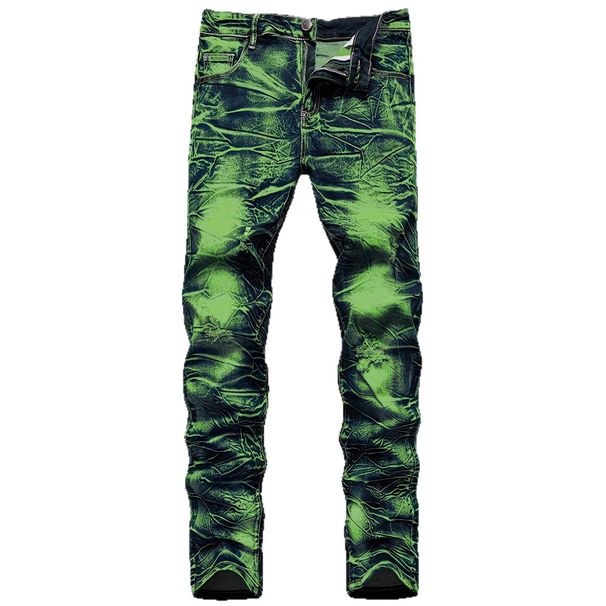 Men's Stretch Slim-Fit Jeans – Comfortable Straight-Leg Denim Pants With High Elasticity & Washed Finish_mkmklike.com