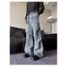 Trendy Men's Summer New 2025 Personalized Letter Jeans Hip Hop Ins Style High Street Fashion Cool Long Pants_mkmklike.com