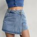 High-Waisted Korean Style Denim Mini Skirt For Women With Side Buckle And Irregular Panel Perfect For Summer_mkmklike.com