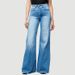 Women’s Clothing New summer elegant style denim trousers flared pants mid waist women's jeans agent franchise_mkmklike.com