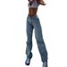 High Waisted Ripped Slim Fit Women's Denim Jeans Clothing for Women_mkmklike.com