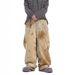 Men's Distressed Patchwork Denim Pants – Post-Apocalyptic Wide-Leg Jeans (High Waist, Button Fly, Lightweight)_mkmklike.com