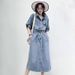 ELLE European Style Denim For Women, Waist-Cinching Mid-Length, 2022 New Spring/Summer Korean Version, Elegant Loose Thin_mkmklike.com