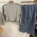 2027 Fashion European-USA Style Women Stand Collar Zipper Denim Jacket + Lace-Up Jeans Splicing Casual Two Piece Suits_mkmklike.com