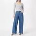 Women's Clothing Casual Wide Leg Stitching Jeans Large Size Loose_mkmklike.com