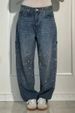 Cross-border European And American Fashion Starry Rhinestone Denim Jeans For Women, Casual Loose Straight_mkmklike.com