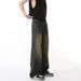 Men's Clothing Straight Leg Versatile Distressed Elastic Waist Vibe Style Washed Jeans_mkmklike.com