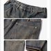 Suitable For All Seasons High Street Style Split Ripped Jeans For Men, Unique Design, Niche Trend Brand, Slim Fit Zipper Pants, Ins_mkmklike.com