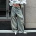Women's Retro Distressed Ripped Jeans Loose Fit Floor Length Casual Cotton Trousers For Spring_mkmklike.com