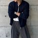 Lunar Apex MYQ Lazy Style Stand Collar Cardigan For Men Spring Loose Casual Jacket Korean Trend High-end Feel Top_mkmklike.com