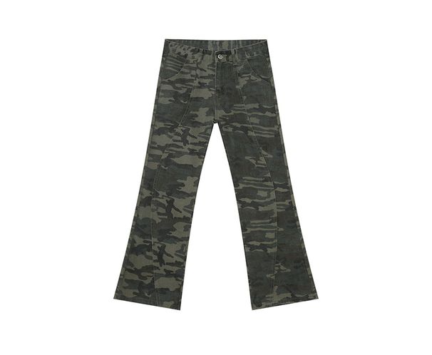 EF JEANS | 2025 Spring New Product Micro-pull Loose Deconstruction Splicing Camouflage Mopping Casual Jeans Tide_mkmklike.com