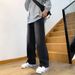 Nordmann New Autumn Winter Men's Loose Straight Black Casual Jeans BF Versatile High Street Floor-Length Pants_mkmklike.com