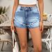 "Trendy Denim Shorts For Women – High-Waisted Straight Cut Casual Summer Shorts_mkmklike.com