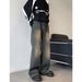 BOY Spring And Autumn American Retro Jeans Loose Fit Stylish Casual Wide-leg Trdy Brand Ins High Street Flared Pants For_mkmklike.com