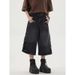 Retro Washed Denim Jeans Trendy Brand Casual Straight Leg Cropped Pants For Men Summer_mkmklike.com