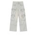 American Retro Washed Multi-pocket Niche Straight Tooling Jeans Men's And Women's High Street Trendy Brand Wide-leg Casual Trousers_mkmklike.com