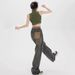American Retro Distressed Washed Wide-leg Jeans For Women, Spring And Autumn High Street Vibe Pants, Floor-length_mkmklike.com