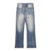 Men's Clothing American Style Gradient Washed Ripped Jeans Men's Retro Light Color Flared Hip Hop Casual Pants_mkmklike.com