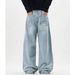 Men's Clothing American Retro Pleated Washed Blue Scimitar Jeans Simple Trend Lazy Japanese Style Ins Popular New Style_mkmklike.com