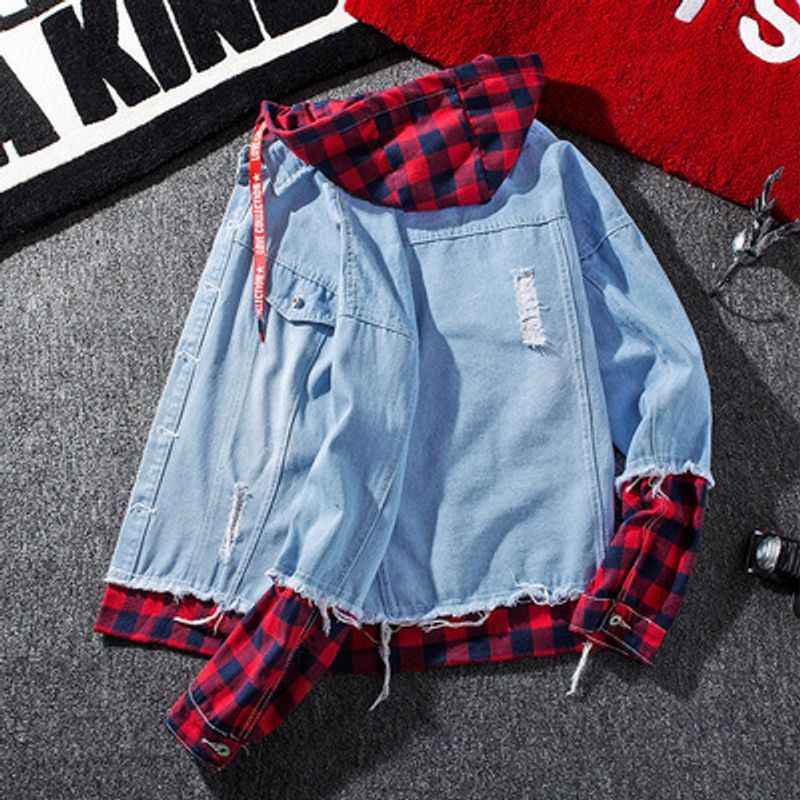 Men's Denim Winter New Loose Korean Style Trendy Handsome Jacket Student Tops Spring And Autumn_mkmklike.com