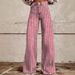 Women's Wide Leg Straight Leg Flared Jeans Anti Denim Striped Design Relaxed Everyday Wear Comfortable Feshion_mkmklike.com