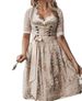 Women's Clothing German traditional beer festival costume Munich beer costume stage skirt jacquard lace performance costume_mkmklike.com