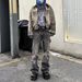 Men's Black Distressed Washed Denim Flared Jeans High Street Style Vibe Cool And Edgy Fashion for Men_mkmklike.com
