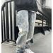 Men's Clothing original street hip hop retro washed old ink ripped straight jeans for men_mkmklike.com