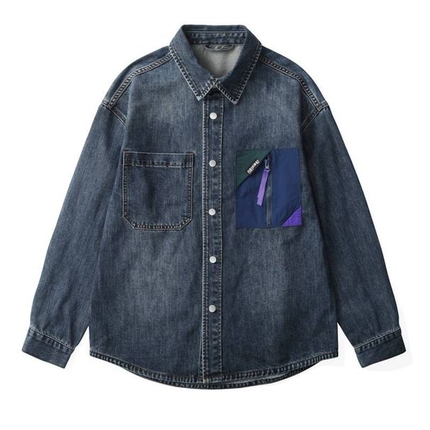 Men's Clothing Retro Fashion Denim Jacket Spring And Autumn Design Simple And Comfortable Denim Shirt Men's Tops_mkmklike.com