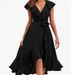 Women's Clothing new V neck short sleeved ruffled long temperament lace dress_mkmklike.com