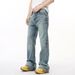 Vintage Washed Denim Flare Pants For Men - Retro High Street Style Comfortable Cotton Trousers_mkmklike.com