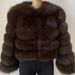 Women's Clothing fur coat fox fur patchwork winter thick warm long sleeve short fur coat_mkmklike.com