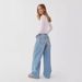 Women's Clothing Washed Retro Straight High Waist Wide Leg Loose Drape Versatile Jeans_mkmklike.com