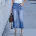 High Waist Wide Leg Jeans For Women - Stretch Denim Pants In 7 Colors (White/Grey/Navy/Green) | Comfortable & Trendy Streetwear_mkmklike.com