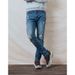 Retro Style Slim Fit Men's Blue Ripped Jeans High Quality Stretch Heavy Duty European American Casual Mid Waist Long Trousers_mkmklike.com
