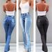Women's Clothing Split Flared High Waist Jeans Women's Trousers_mkmklike.com