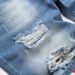 Men's Clothing Distressed And Ripped Men's Blue Distressed Denim Shorts – Vintage Washed 5-Inch Inseam (Straight Fit, Trendy Casual)_mkmklike.com