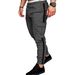 New Tooling Trousers Men's Autumn Splicing Solid Color Casual Sports Loose Straight Pants_mkmklike.com