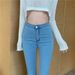 High Waist Skinny Jeans For Women - Stretchy Slim Fit Light Blue Denim Pencil Pants With Tummy Control & Lifting Effect_mkmklike.com