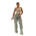 European And American Style Women's Straight Leg Jeans Retro Washed Hollowed out Denim Street Fashion Cross Border Clothing for Women_mkmklike.com