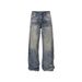 Nevada Vintage Washed Jeans – Authentic Cat Whisker & Honeycomb Distressed Denim (Unisex Straight Fit, M-XXL)_mkmklike.com
