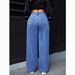 Relaxed Straight-Leg Jeans For Women - Comfortable Stretch Denim, Mid-Rise, Casual & Chic (S-3XL)_mkmklike.com