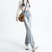 Light-colored Straight-leg Jeans Women, Summer 2025 New Style, Narrow Wide-leg Pants, High-waisted Loose-fit Pipe Pants_mkmklike.com