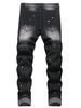 Men's Retro Workwear Jeans – Slim Fit Stretch Denim Pants For Motorcycle & Street Fashion_mkmklike.com