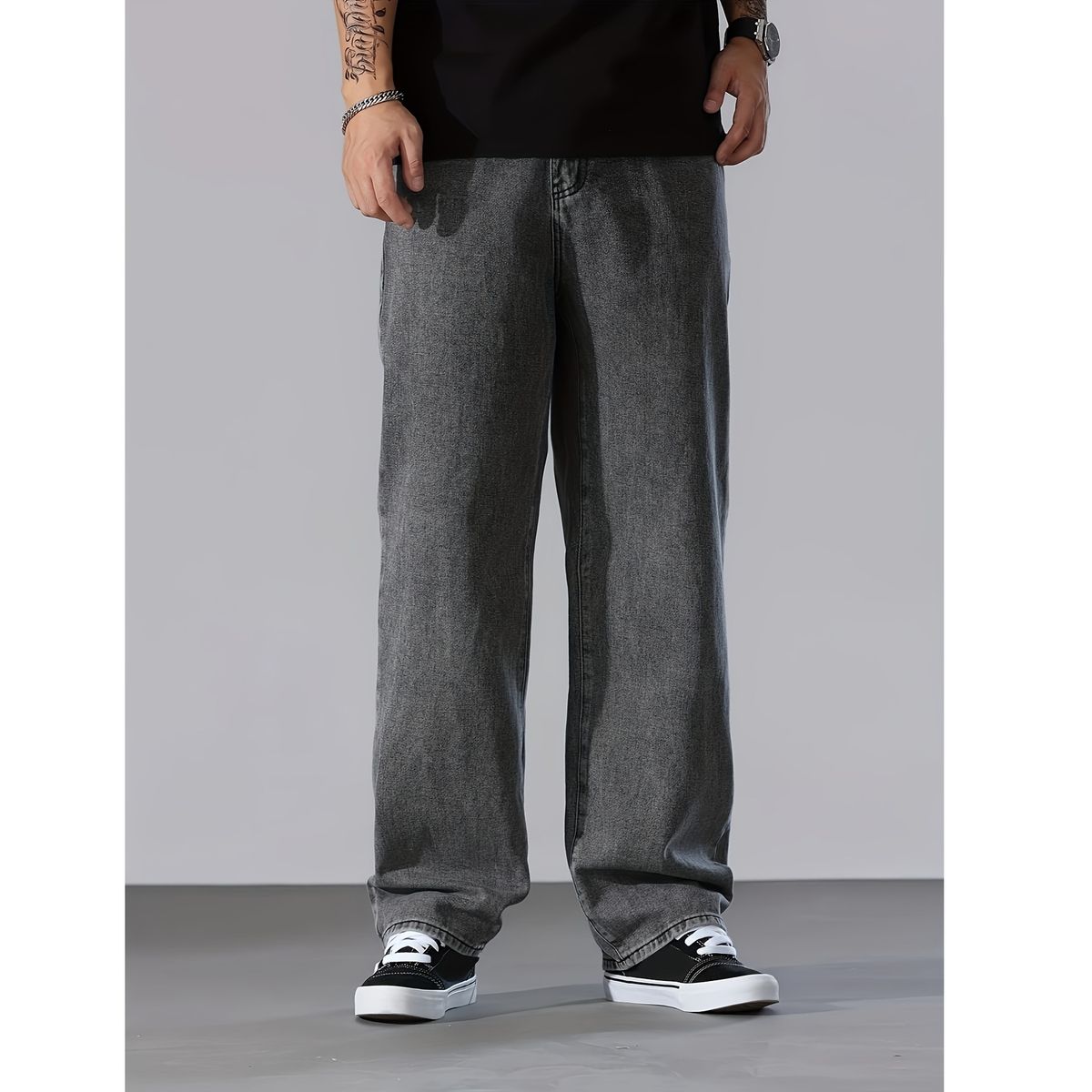 Men's Relaxed Fit Straight Leg Jeans – Classic Washed Denim Pants For Everyday Wear (S-2XL)_mkmklike.com