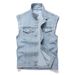 Sleeveless Denim Vest For Women & Men - Vintage Chinese Style Casual Jacket, Slim Fit, Lightweight, Versatile Layering Piece_mkmklike.com